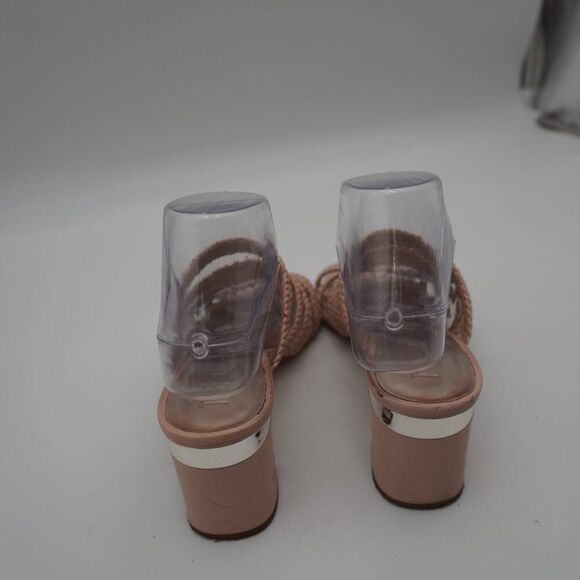 TED BAKER London Emmalii Strappy Slide Sandal Nude Pink Leather Braided. Sz 39.5 - Picture 5 of 7